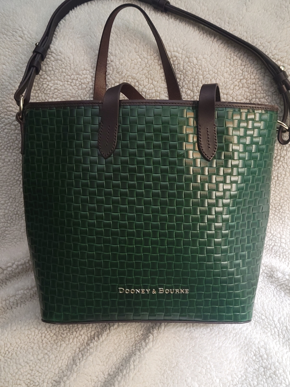 Dooney & Bourke Green Woven Leather Tote